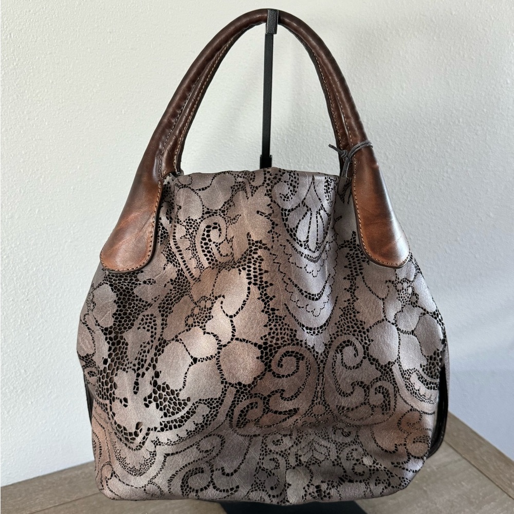 Beautiful Handmade in Italy Laser Cut Leather Handbag